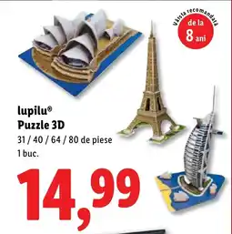 Lidl LupiluⓇ Puzzle 3D Ofertă