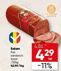 PROFI Salam Fox sandwich toast Ofertă