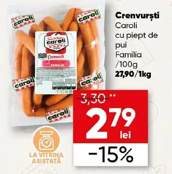 PROFI Crenvursti Caroli cu piept de pui Familia Ofertă