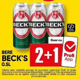 PROFI Bere BECK'S Ofertă