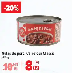 Carrefour Gulaş de porc, Carrefour Classic Ofertă