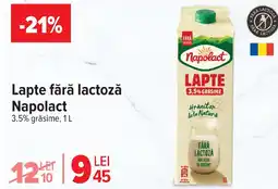 Carrefour Lapte fără lactoză Napolact Ofertă