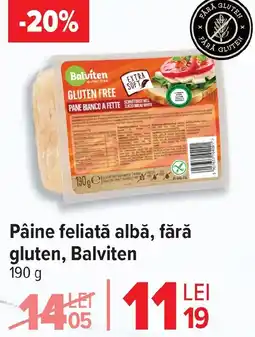 Carrefour Pâine feliată albă, fără gluten, Balviten Ofertă