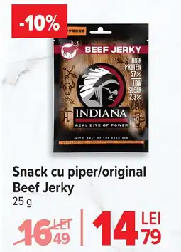 Carrefour Snack cu piper/original Beef Jerky Ofertă