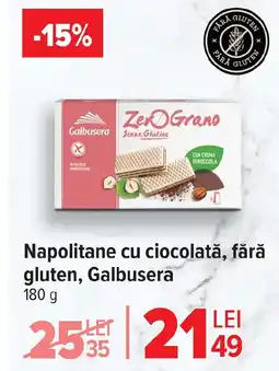 Carrefour Napolitane cu ciocolată, fără gluten, Galbusera Ofertă