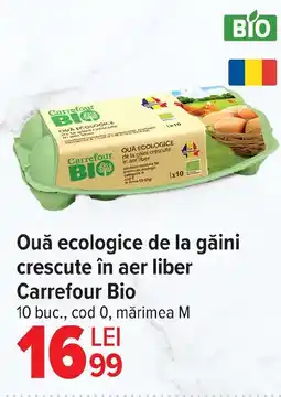 Carrefour Ouă ecologice de la găini crescute în aer liber Carrefour Bio Ofertă