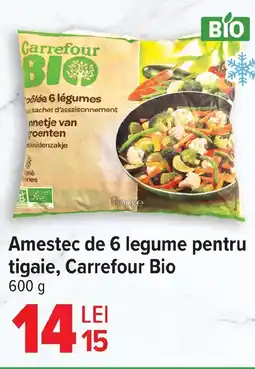 Carrefour Amestec de 6 legume pentru tigaie, Carrefour Bio Ofertă