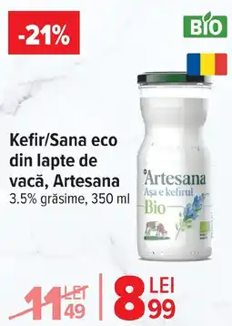 Carrefour Kefir/Sana eco din lapte de vacă, Artesana Ofertă