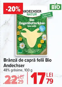 Carrefour Brânză de capră felii Bio Andechser Ofertă