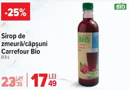 Carrefour Sirop de zmeură/căpşuni Carrefour Bio Ofertă