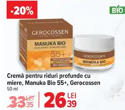 Carrefour Cremă pentru riduri profunde cu miere, Manuka Bio 55+, Gerocossen Ofertă