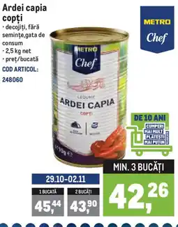 Metro Ardei capia copţi Ofertă