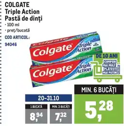 Metro COLGATE Triple Action Pastă de dinți Ofertă