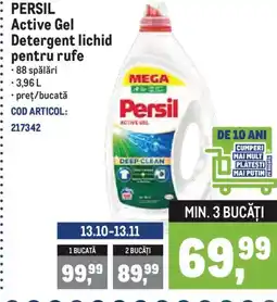 Metro PERSIL Active Gel Detergent lichid pentru rufe Ofertă