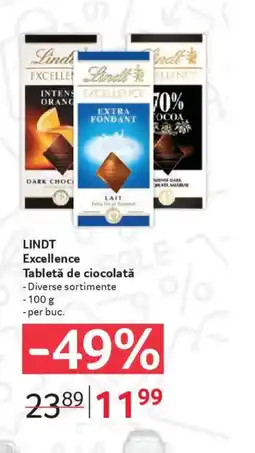 Selgros LINDT Excellence Tabletă de ciocolată Ofertă