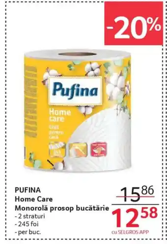 Selgros PUFINA Home Care Monorolǎ prosop bucătărie Ofertă
