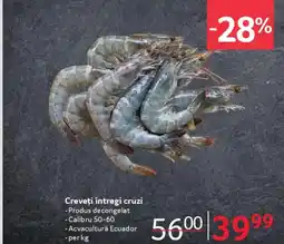 Selgros Creveţi întregi cruzi Ofertă