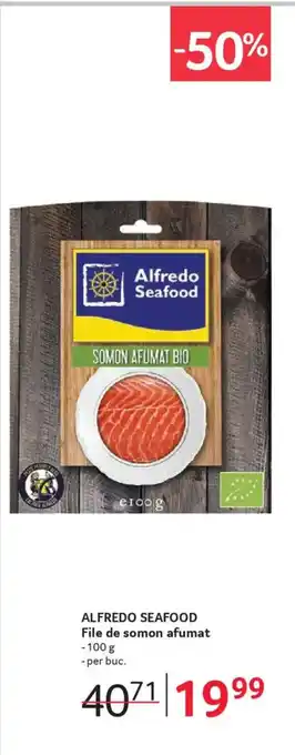 Selgros Alfredo Seafood File de somon afumat Ofertă