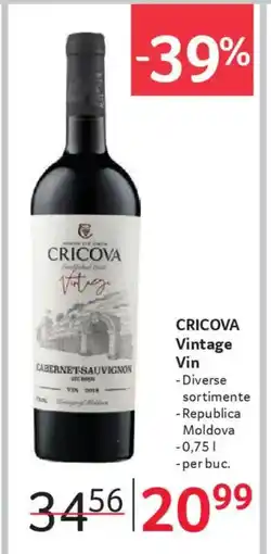 Selgros CRICOVA Vintage Vin Ofertă