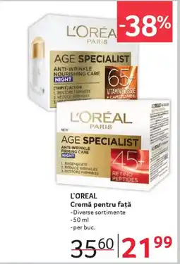 Selgros L'OREAL Cremă pentru față Ofertă