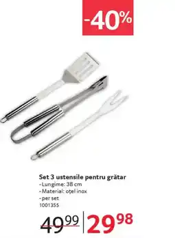 Selgros Set 3 ustensile pentru grătar Ofertă