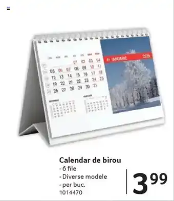 Selgros Calendar de birou Ofertă