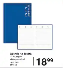 Selgros Agendă A5 datată Ofertă