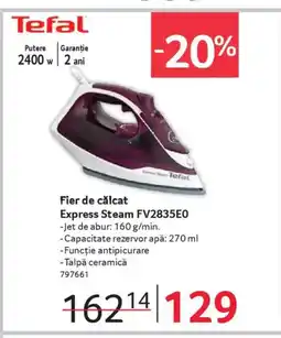 Selgros Tefal Fier de călcat Express Steam FV2835E0 Ofertă