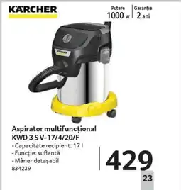 Selgros KARCHER Aspirator multifuncțional KWD 3 SV-17/4/20/F Ofertă