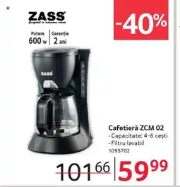 Selgros ZASS Cafetieră ZCM 02 Ofertă