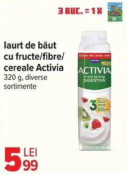 Carrefour Market laurt de băut cu fructe/fibre/ cereale Activia Ofertă