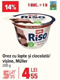 Carrefour Market Orez cu lapte şi ciocolată/ vişine, Müller Ofertă