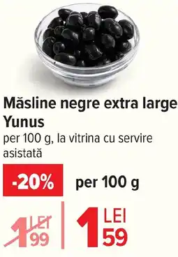 Carrefour Market Măsline negre extra large Yunus Ofertă