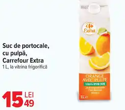 Carrefour Market Suc de portocale, cu pulpă, Carrefour Extra Ofertă