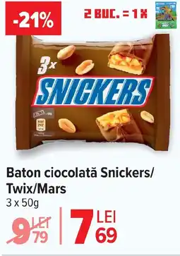 Carrefour Market Baton ciocolată Snickers/ Twix/Mars Ofertă