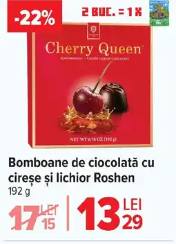 Carrefour Market Bomboane de ciocolată cu cireşe şi lichior Roshen Ofertă