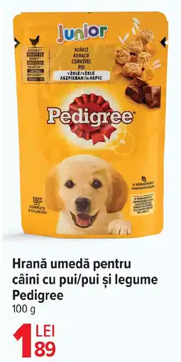 Carrefour Market Hrană umedă pentru câini cu pui/pui şi legume Pedigree Ofertă