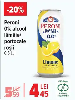 Carrefour Market Peroni 0% alcool lămâie/ portocale roşii Ofertă
