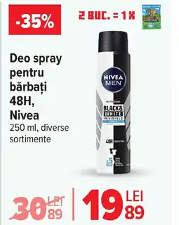 Carrefour Market Deo spray pentru bărbați 48H Nivea Ofertă