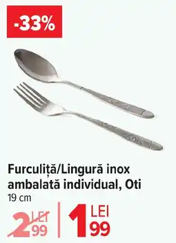Carrefour Market Furculiţă/Lingurǎ inox ambalată individual, Oti Ofertă