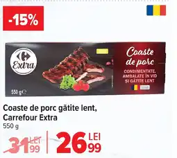 Carrefour Market Coaste de porc gătite lent, Carrefour Extra Ofertă