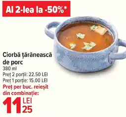 Carrefour Ciorbă ţărănească de porc Ofertă
