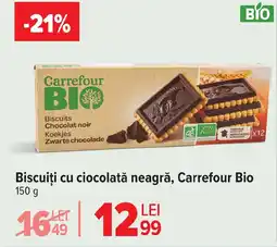 Carrefour Biscuiți cu ciocolată neagră, Carrefour Bio Ofertă