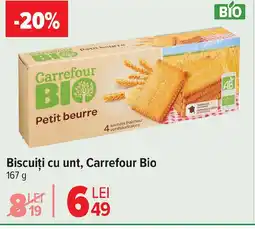 Carrefour Biscuiți cu unt, Carrefour Bio Ofertă