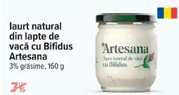 Carrefour laurt natural din lapte de vacă cu Bifidus Artesana Ofertă