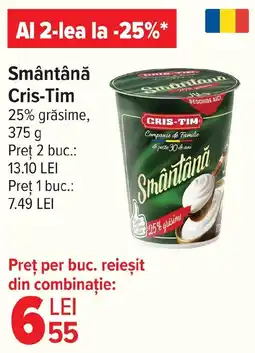 Carrefour Smântână Cris-Tim Ofertă