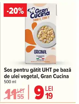 Carrefour Sos pentru gătit UHT pe bază de ulei vegetal, Gran Cucina Ofertă