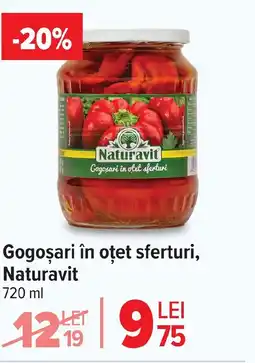Carrefour Gogosari în oțet sferturi, Naturavit Ofertă