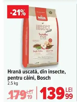 Carrefour Hrană uscată, din insecte, pentru câini, Bosch Ofertă