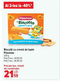 Carrefour Biscuiți cu cremă de lapte Plasmon Ofertă